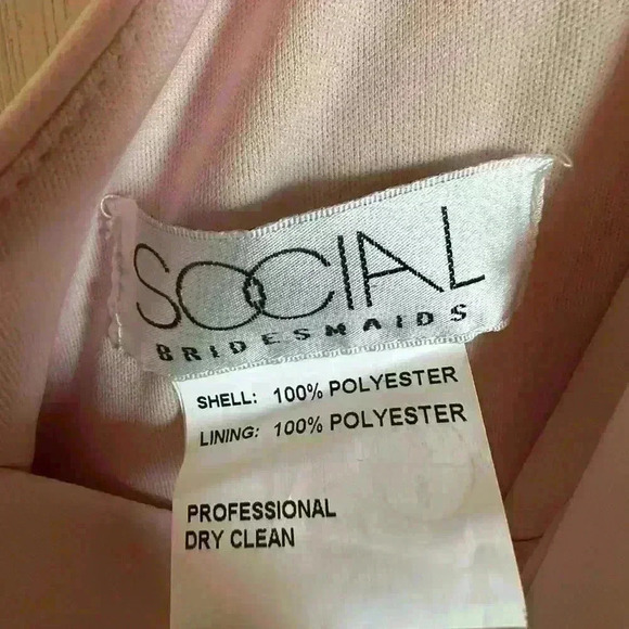 Elegant Social 8156 Blush Dress - Size 2R One Shoulder - Picture 4 of 7